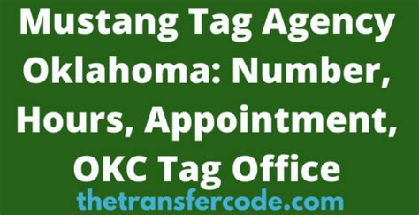 Mustang tag agency appointment. Things To Know About Mustang tag agency appointment. 